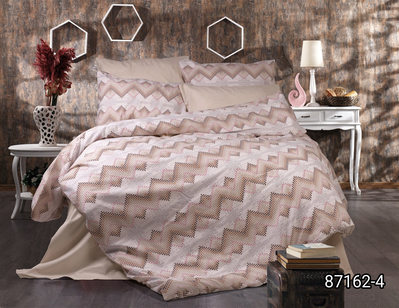 Desen (35) Tek Kişilik %80 Pamuklu Nevresim Takımı - Görsel 1