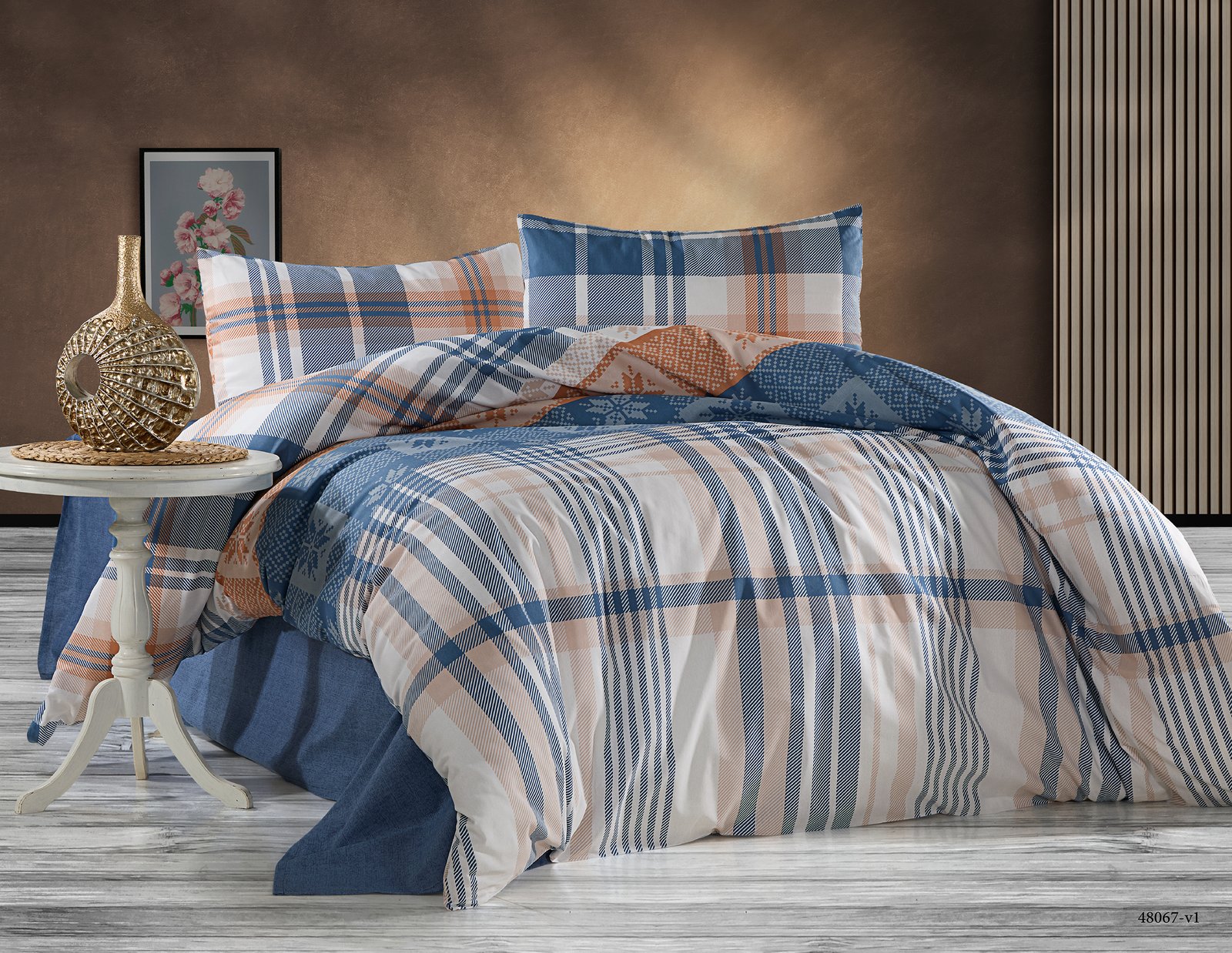 Desen (5) Çift Kişilik %80 Pamuklu Nevresim Takımı - Görsel 1